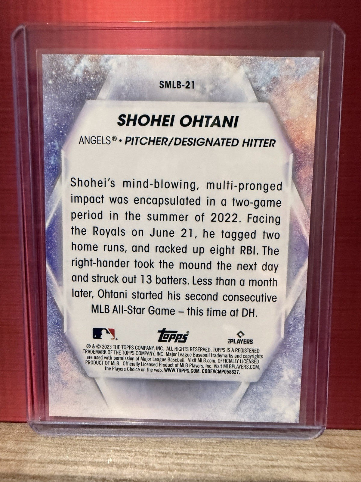 2023 Topps Series 1 Stars of MLB Shohei Ohtani #SMLB-21 LA Angels Insert
