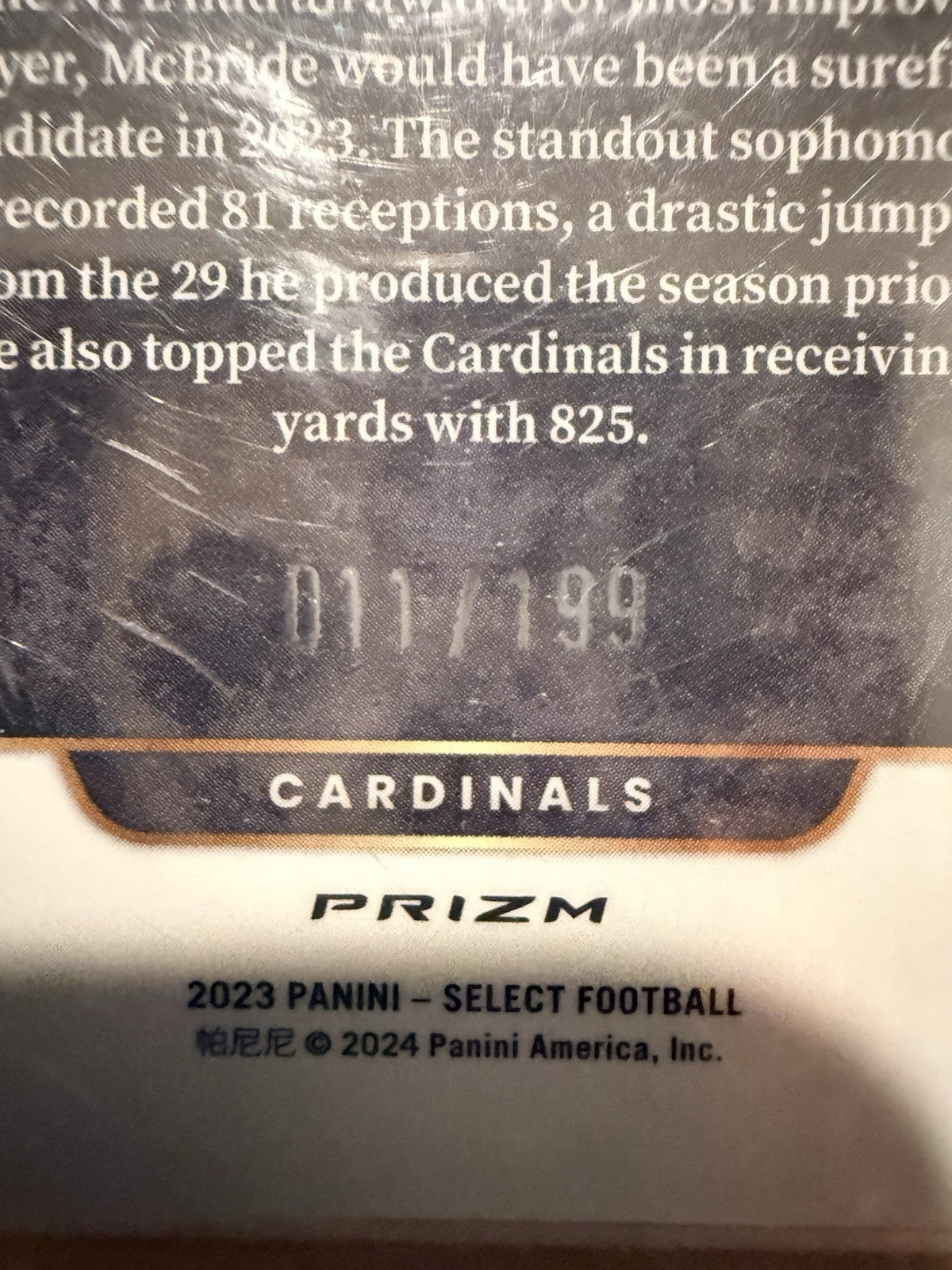 2023 Panini Select Concourse Blue Prizm /199 Trey McBride #1 0t30