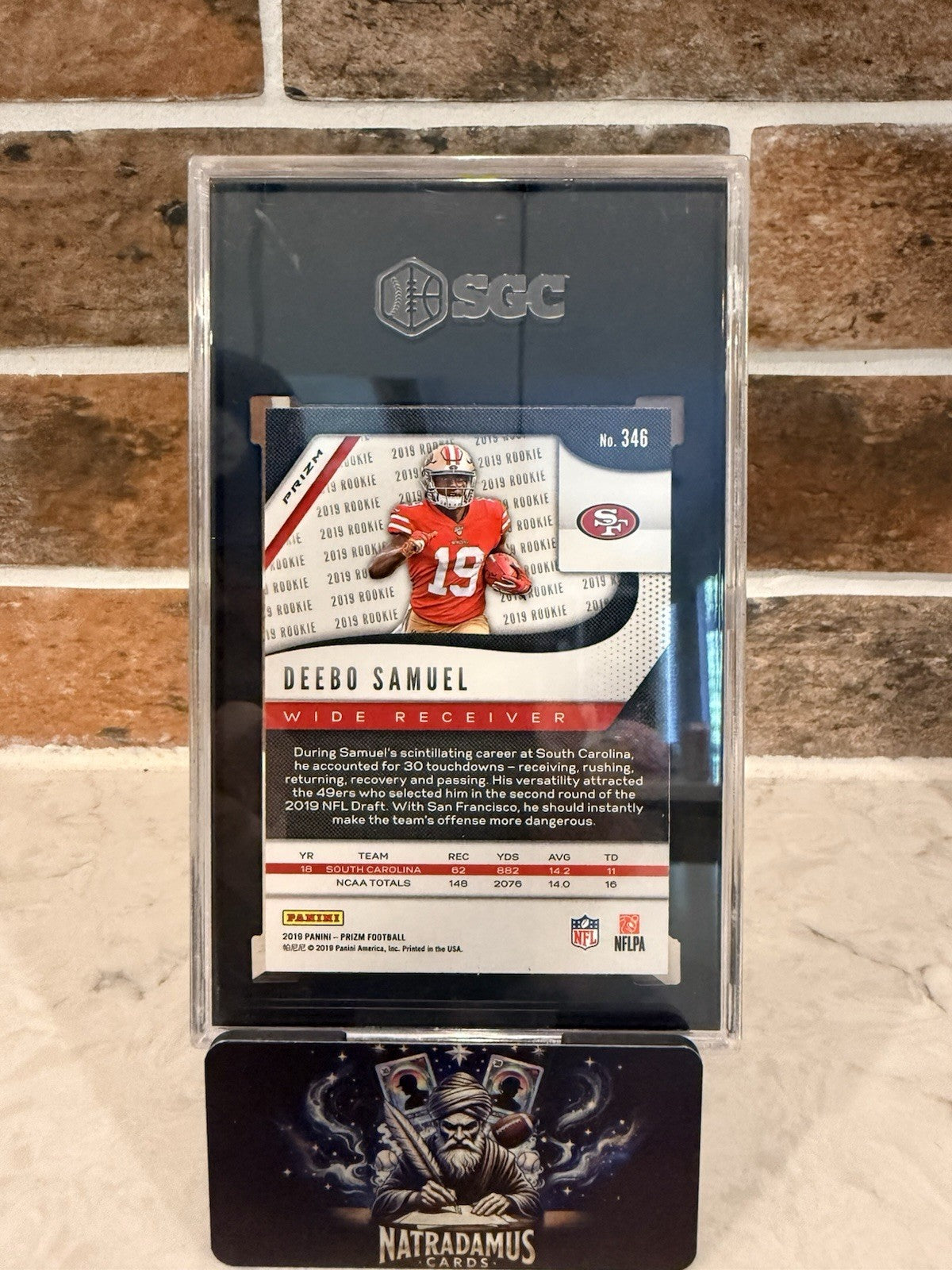 2019 Panini Prizm Deebo Samuel #346 Purple Power Prizm RC SGC 8.5 49ers