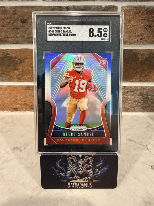 2019 Panini Prizm Deebo Samuel #346 Purple Power Prizm RC SGC 8.5 49ers