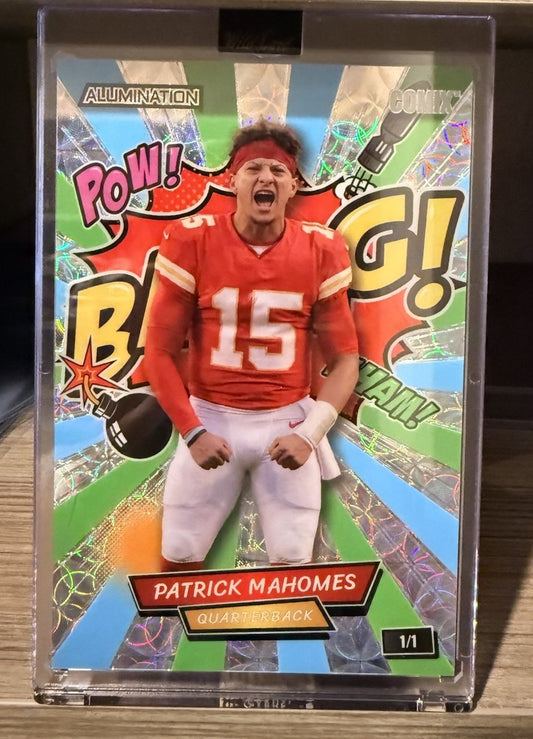 Patrick Mahomes 2026 Wild Card Just the Hits Mammoth Comix Alumination 1/1