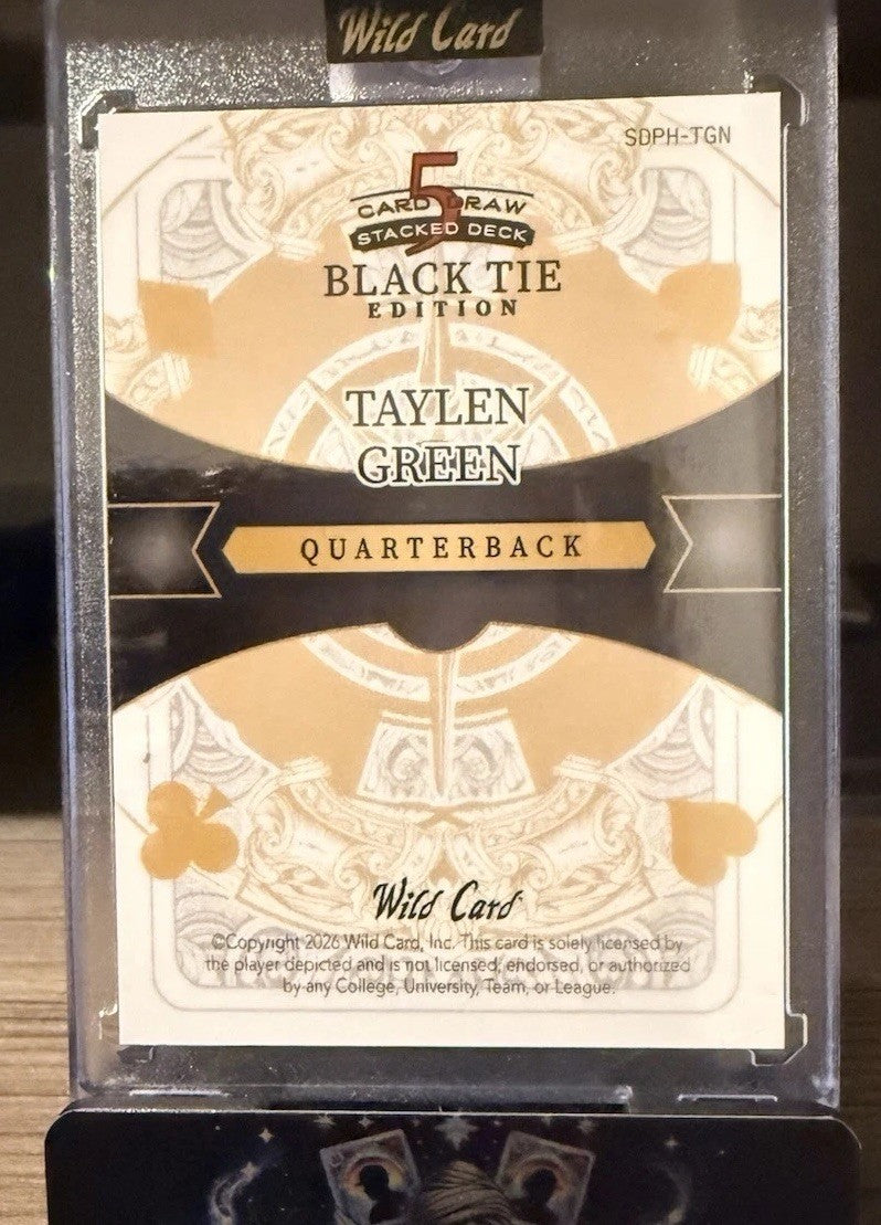 2026 Wild Card 5 Card Draw Black Tie - Taylen Green - Red Laser RC - 2/3
