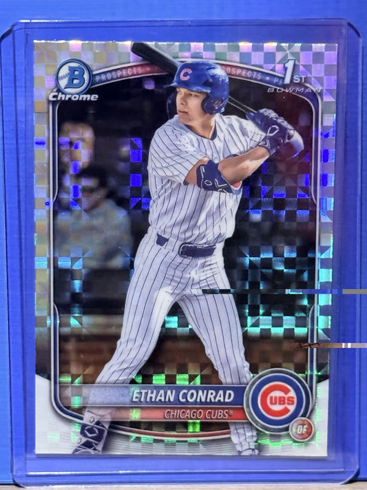 2025 1st BOWMAN CHROME DRAFT Ethan Conrad X-FRACTOR CUBS BDC-17