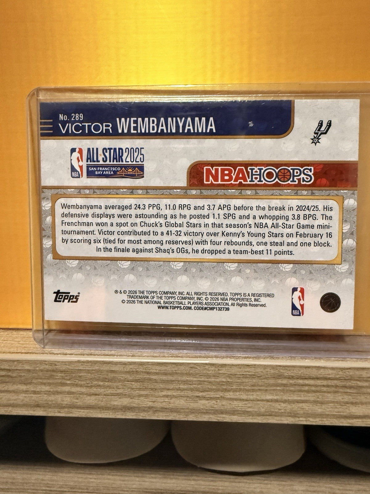 2025-26 Nba Hoops X Nba All-Star Game - Victor Wembanyama #289