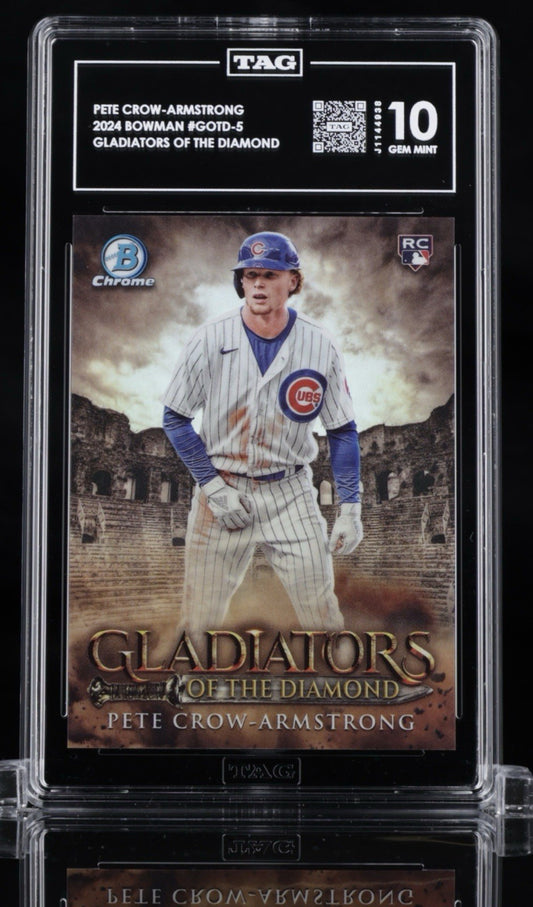 2024 Bowman Pete Crow-Armstrong Gladiators #GOTD5 TAG 10 💎 RC | Cubs Pop 1