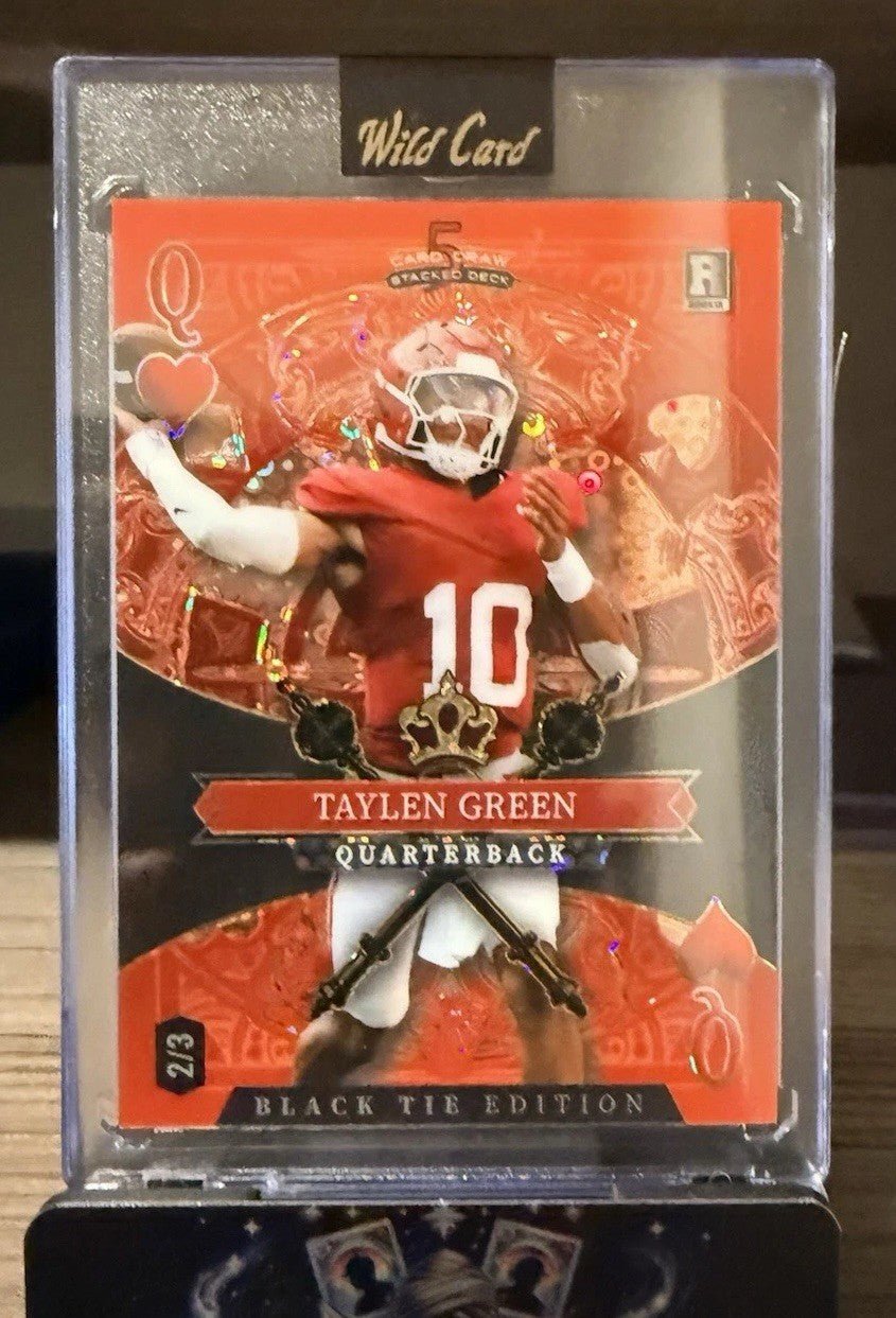 2026 Wild Card 5 Card Draw Black Tie - Taylen Green - Red Laser RC - 2/3