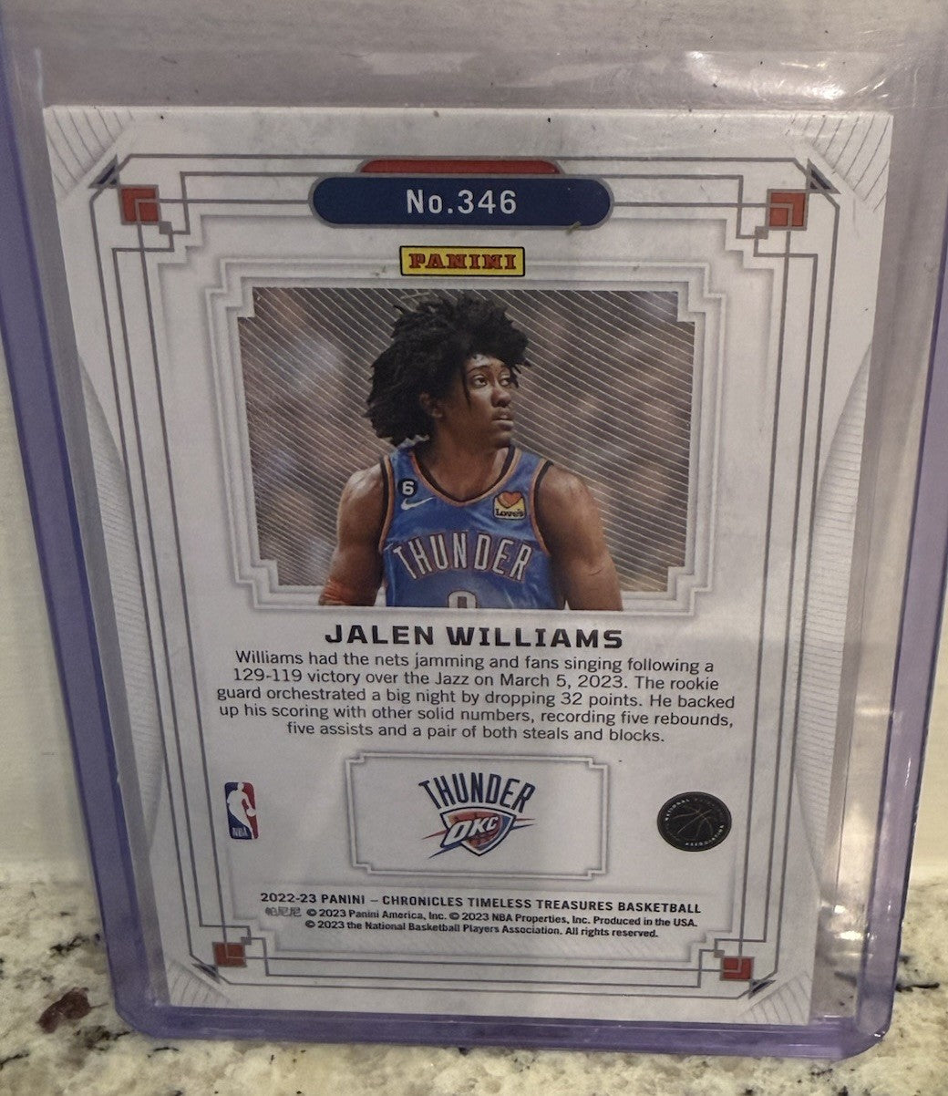 2022-23 Panini Chronicles - Timeless Treasures Jalen Williams #346 /249 (RC)