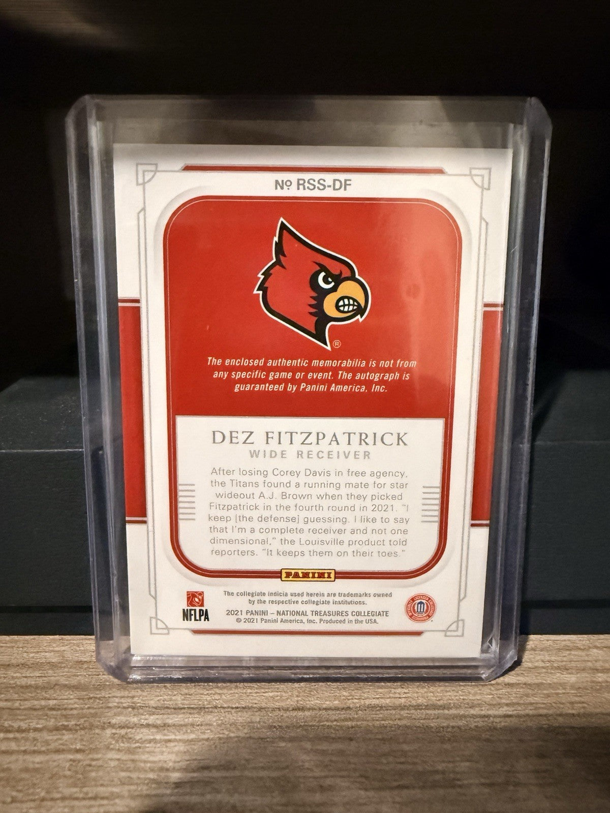 2021 National Treasures Dez Fitzpatrick Silhouettes Signatures /99 Louisville