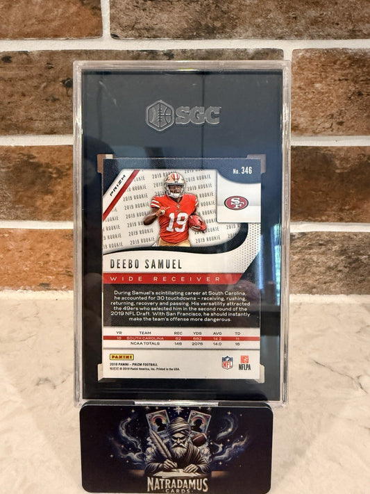 2019 Panini Prizm Deebo Samuel #346 Purple Power Prizm RC SGC 8.5 49ers